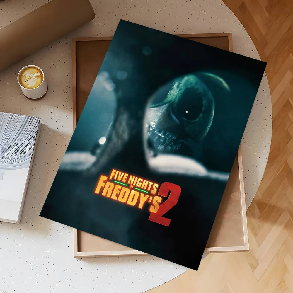 Anime Fnaf Five-nights-At-Freddys 2 Poster Self-adhesive Waterproof Sticker For Bar Room Decor High Quality Print Gift