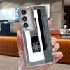 Creative Audio Tape Print Case For Samsung Galaxy Z Flip 8 7 6 5 4 Flip8 Flip7 Flip6 Magnetic For Magsafe Clear PC Hard Folding Phone Cover