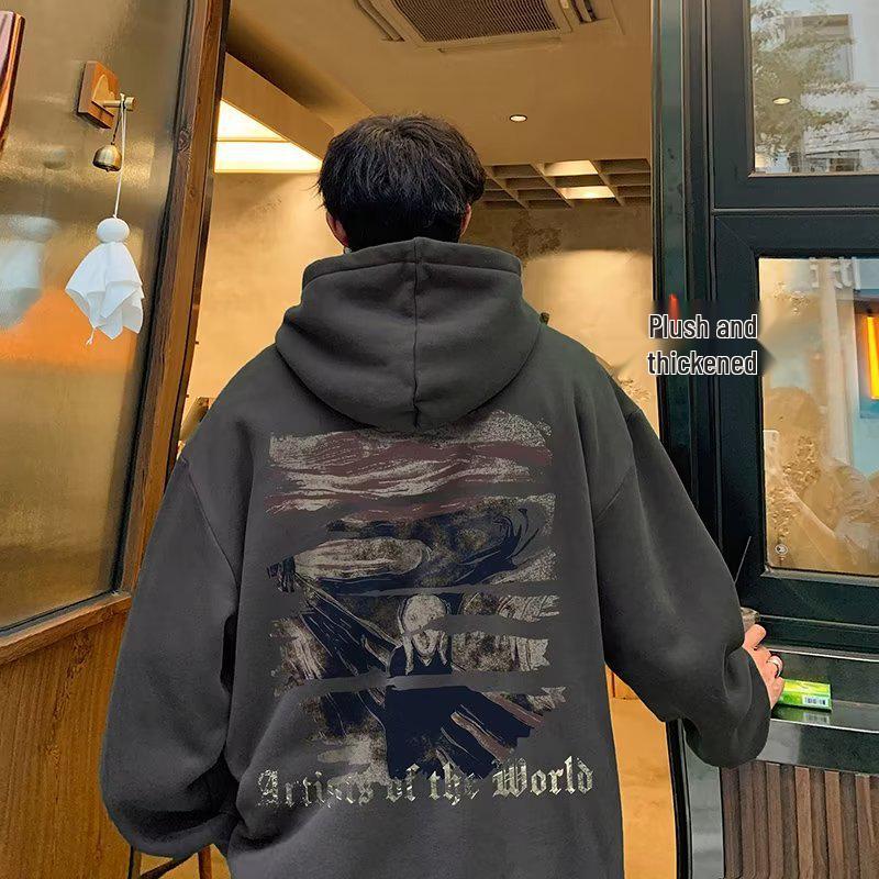 

Мужское модное флисовое худи: Повседневная куртка на осень/зиму XL