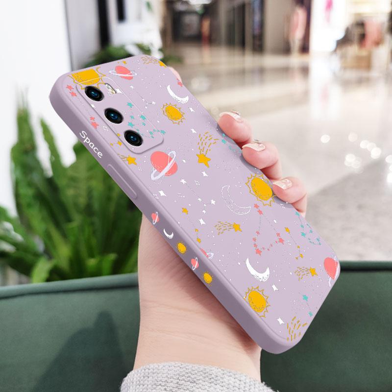 

Чехол для телефона Полное звездное небо для Huawei P40 P50 P30 P20 Pro Lite Nova 5t Y7A Mate 40 30 20 Pro Lite Жидкий силиконовый чехол Mate20 Pro светло-фиолетовый