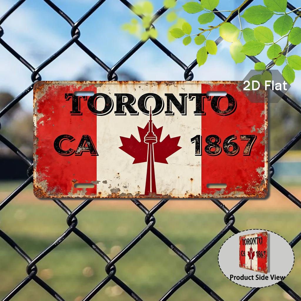 D Flat D Flat License Plate pc Vintage Toronto X Themed Sign Twodimensional Flat Printing Material cm X