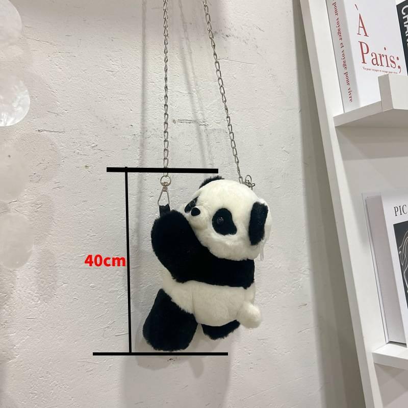 

Adorable Panda Plush School Bag Versatile Carry Material Children Bags Teens 40x29x20cm