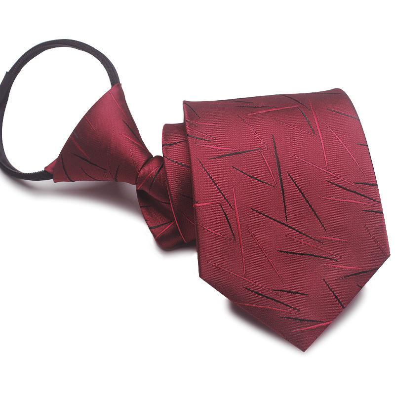 Mens Business Polyester Tie With Arrow Design And Zipper Closure For Office