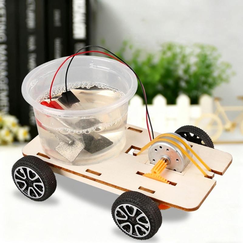 Friendly Saltwater Energy Toy Car Wooden Salt Water Power Vehicle Model Set For Students Science Education Projects