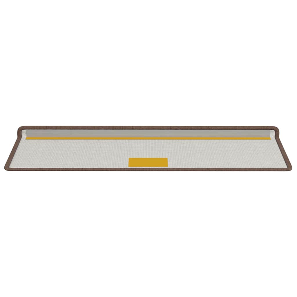 Self Adhesive Stair Treads 15 pcs Brown 65 x 21 x 4 cm
