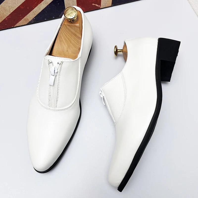 Mens Shoes Leather Male Men's Men Oxfords Dress Shoes for Men Luxury Designer Loafers Platform Men Leather Man Shoes