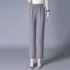 Summer Women's Pants Middle-aged and Elderly Women's Pants Elastic High Waist Loose Grandmother Cropped Pants