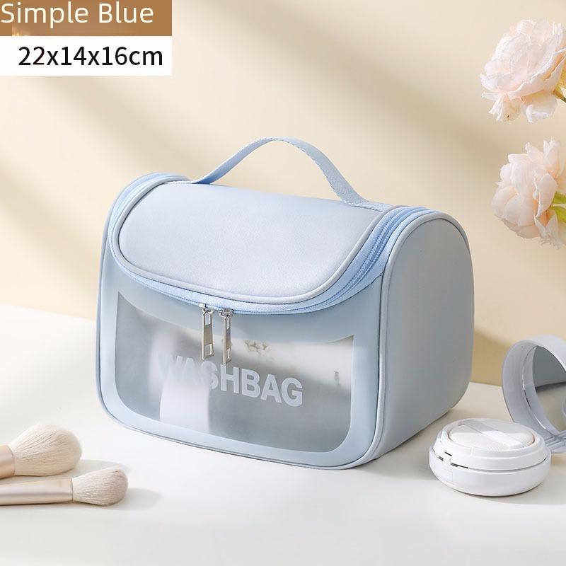 Large Transparent Waterproof PU Cosmetic Toiletry Storage Bag