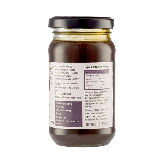 Honig und Gewürze Reiner Roher Jamun-Honig (250g) | 100% Roh und Rein | Natürlich und Original | Unverarbeitet | Ohne Zuckerzusatz | FDA-zertifiziert