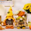 New Seasonal Harvest Festival Decoration Gnome Figurine With Maple Leaf Design For Fall