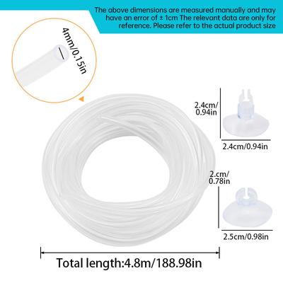 Tuyau de Ligne de Carburant 8M Tuyau de Gaz Tube Trachée au Dioxyde de Carbone Accessoires de Tube PU Haute Pression Trachée d'Aquarium d'Herbes Aquatiques