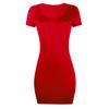 BITCED Sexy Wrap Hip Solid Colour Short Sleeve Dresses for Women