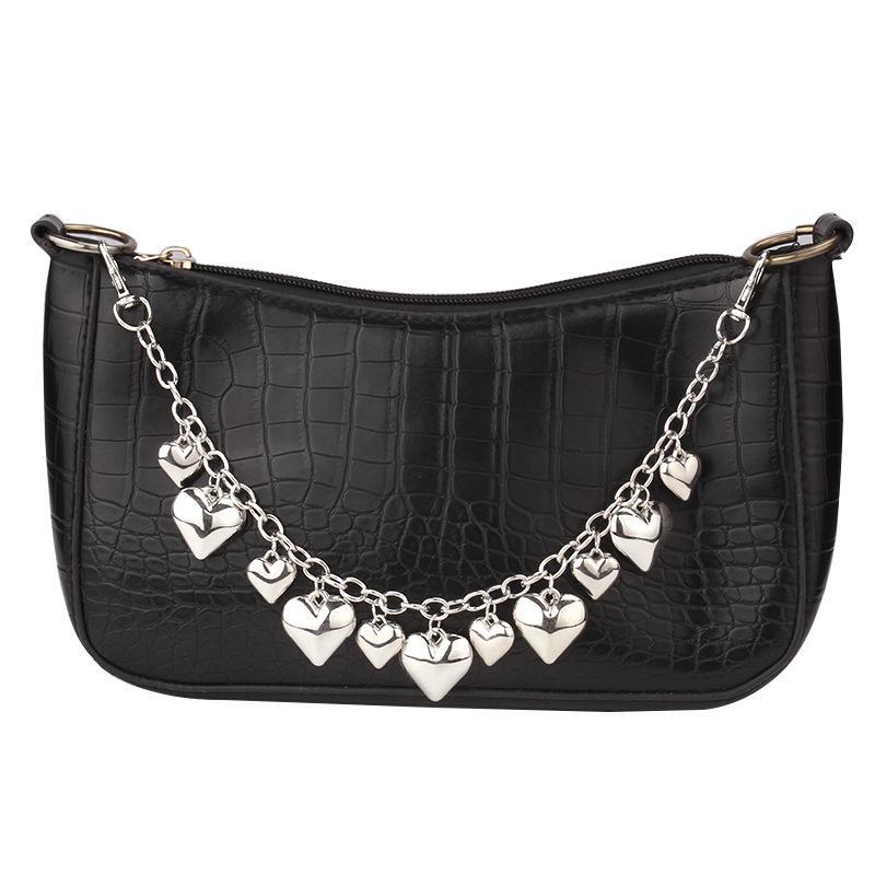 Gothic Punk Detachable Bag Chain Set With Multiple Cool Charm Designs For Handbag Decor Y2K Alt Style Daily Wear