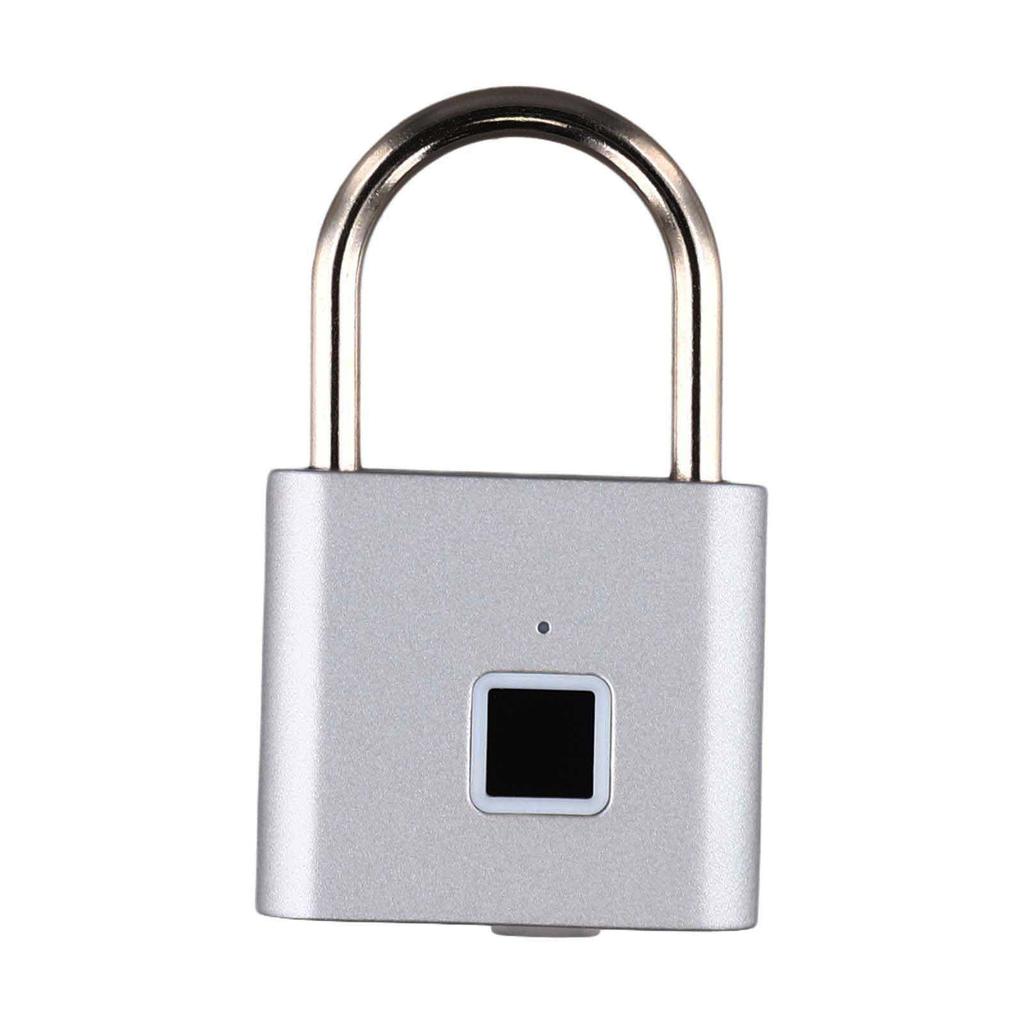 Fingerprint Sensor Smart Lock with USB Rechargeability Waterproof Design Perfect for Securing Bicycles and Travel Gear