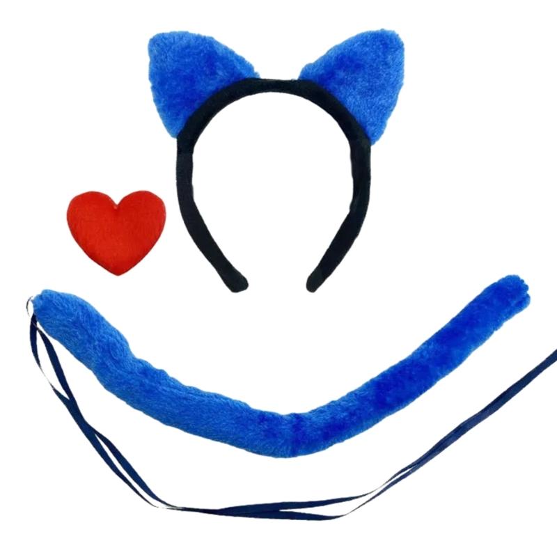 Tecknade Katter Hundar Åsnor Kostymtillbehör För Barn Pojke Flicka Halloween Cosplay Födelsedag Jul Rollek