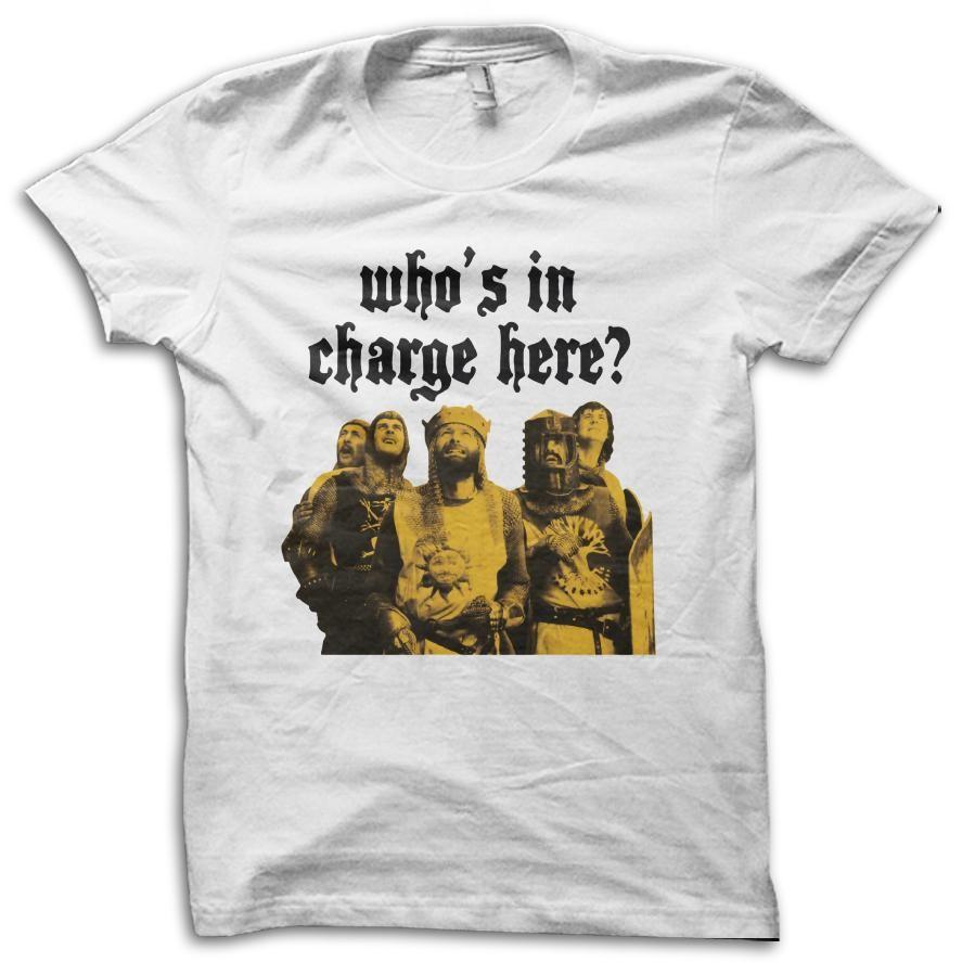 Monty Python Holy Grail Knights  Who s In Charge Here  Movie Reference T-Shirt S
