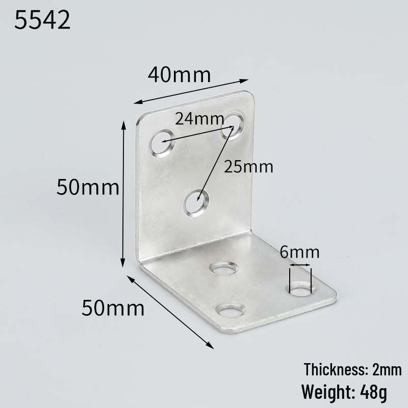 Large 90° Right Angle L-Shaped Bracket Support for Shelves and Furniture