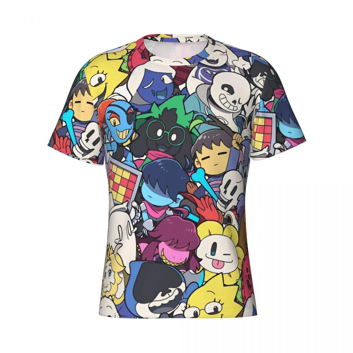 

Novelty Deltarune Video Game T-Shirt Men Women Round Collar Polyester T Shirts Short Sleeve Tees Original Clothing - Men s Su... S разноцветный