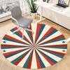 1PC Red and Blue Radiation Pattern Office Round Area Rug, Mat Suitable For Office, Under Office Chairs Bedroom Living Room Home Decor, Room Deco