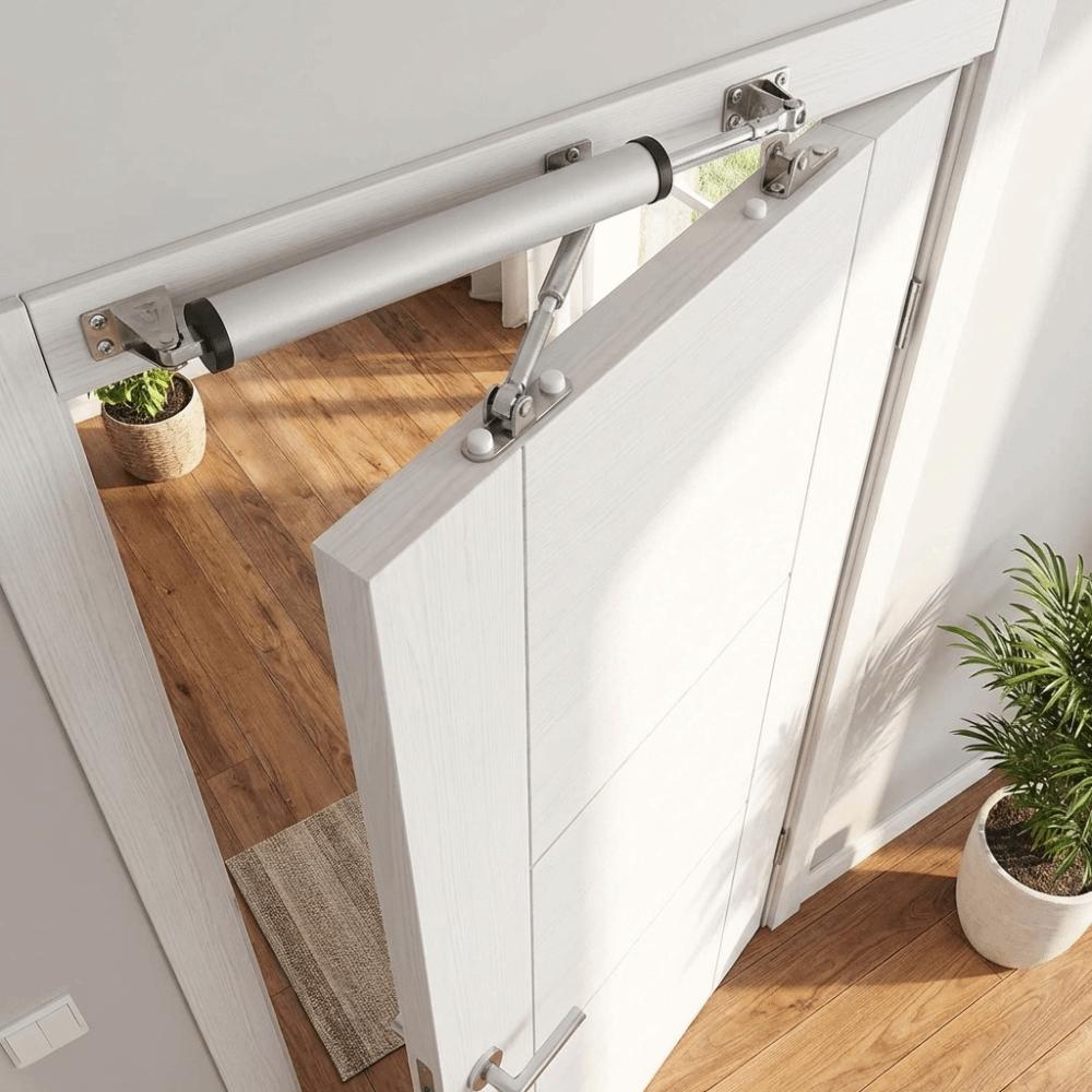 Anti-Pinch Pneumatic Door Closer Automatic Rebound Spring Return Device  Light Medium Wooden Doors