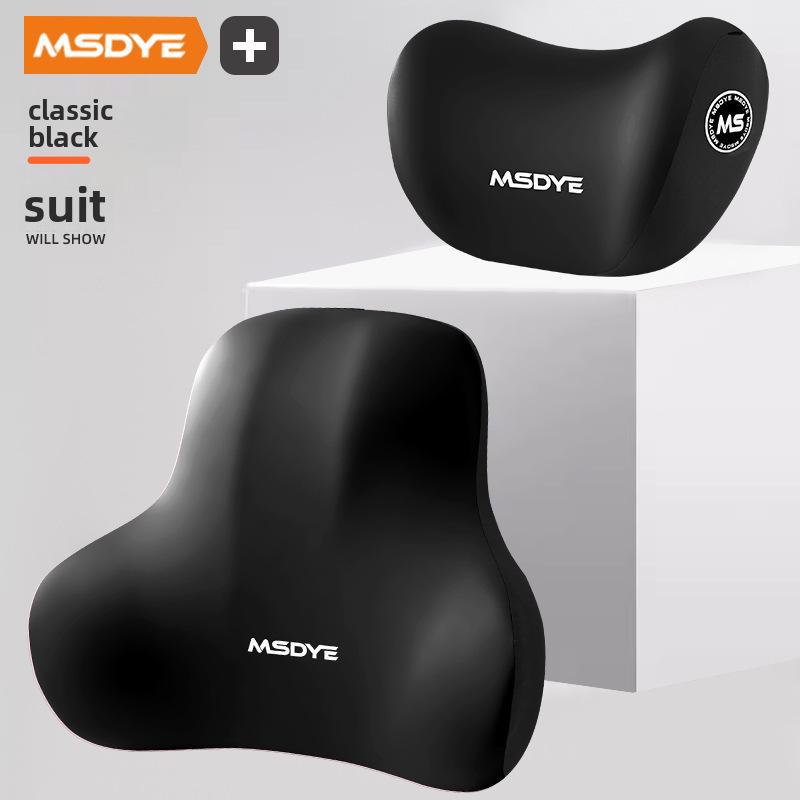 Cuscino Lombare e Poggiatesta per Auto in Memory Foam, Allargato e Ispessito per il Comfort.