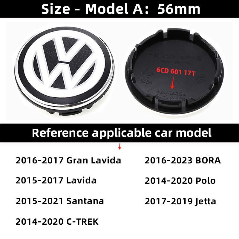 VW Polo Golf 4 5 Valve Stems Caps 4Pcs Volkswagen Wheel Center Cap Car Hub Cover Accessories For VW GTI Polo Golf Passat Tiguan Arteon Touareg Ta zs6