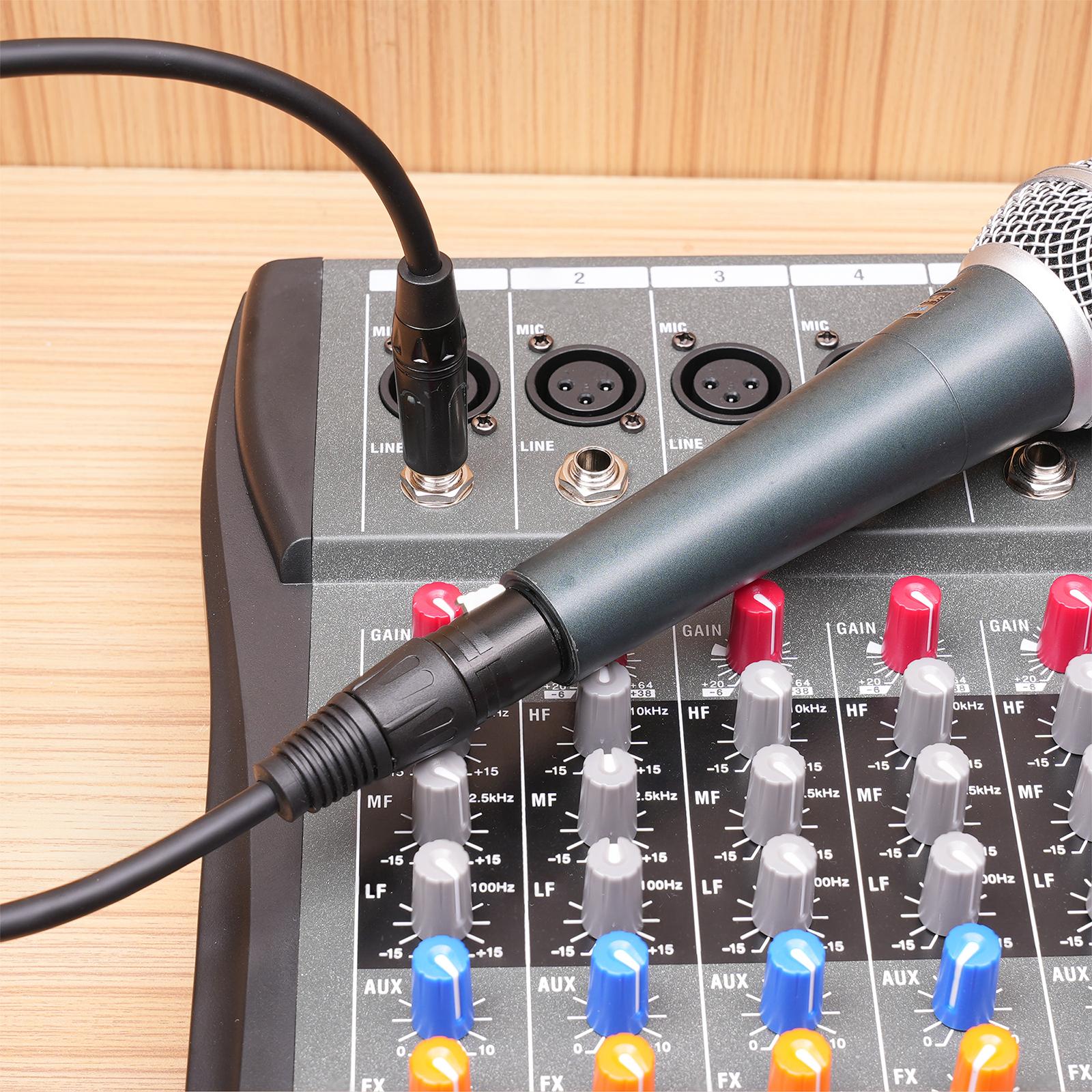 

6.35 TRS Стерео Папа к XLR Мама Микрофонный Микшер Аудио Кабель Защита от помех Поддержка Фантомного питания 48В Балансный чёрный