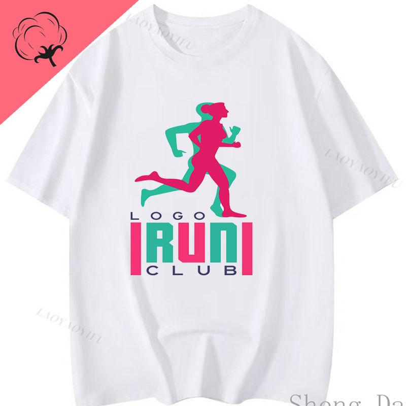 Casual Loose Cotton Oneck Sport T Shirt Run Fit Running Classics Graphic T Shirts Unisex Women Streetwear Clothes