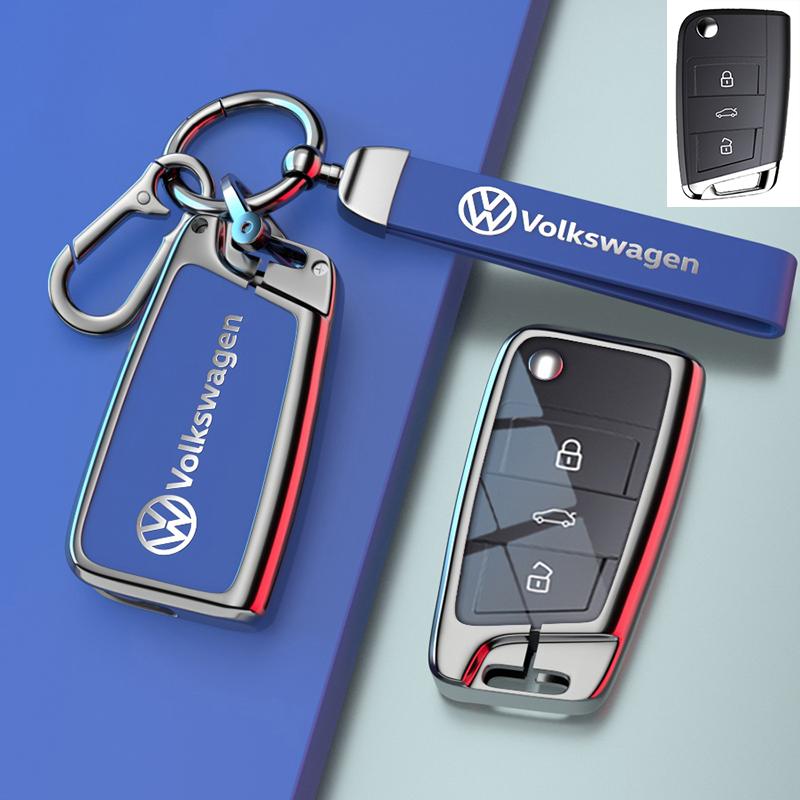 Für VOLKSWAGEN VW für Volkswagen Tiguan VW Golf 7 4 5 Mk4 6 MK7 für Skoda Octavia A7 für Seat Leon Ibiza Altea Metall Auto Schlüsselhülle