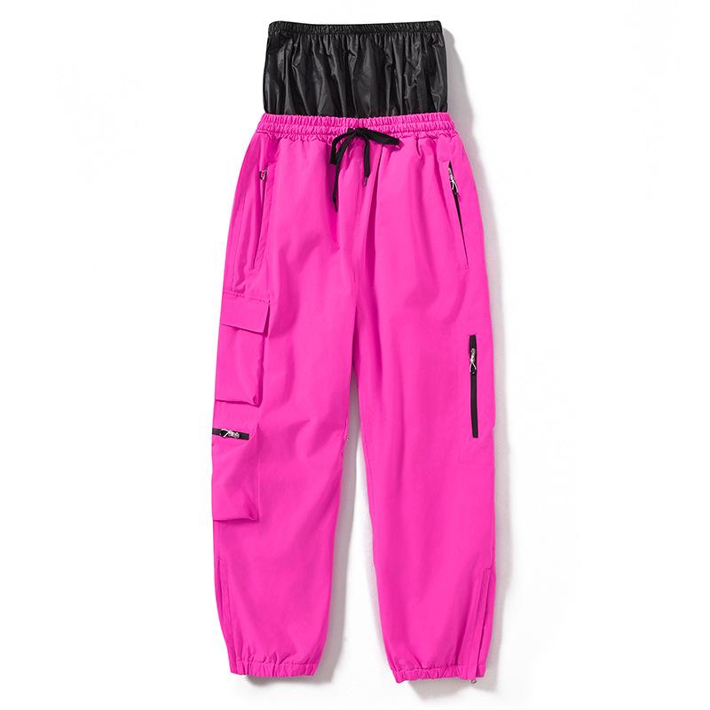 

Unisex Ski Pants 2024-25: Windproof, Waterproof, Insulated for Outdoor Snowboarding Extra Large рожевий червоний колір