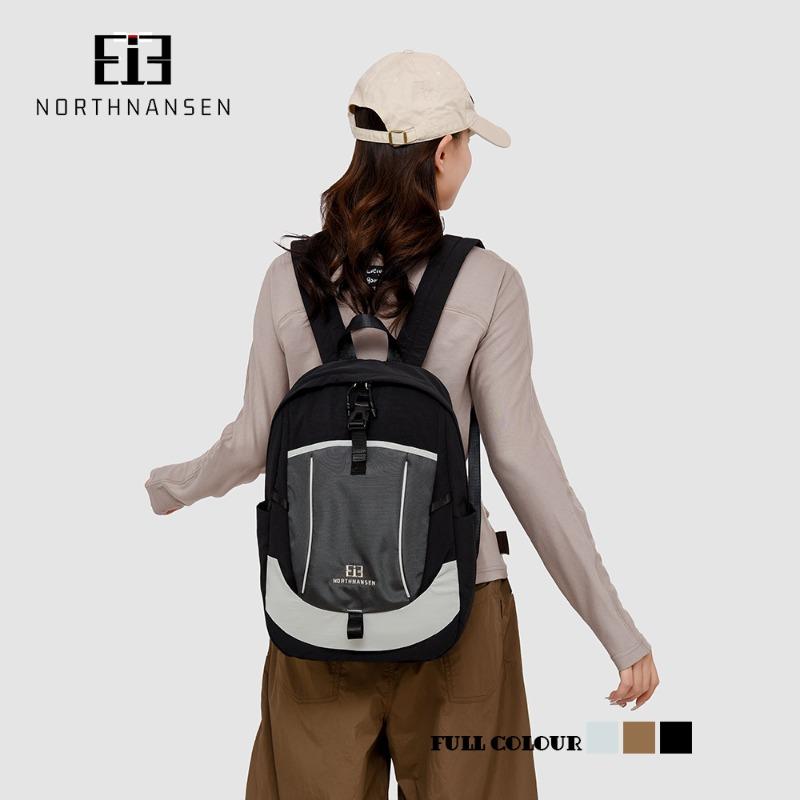 Casual backpack contrasting colors durable commuter student backpack versatile cycling outdoor sports backpack