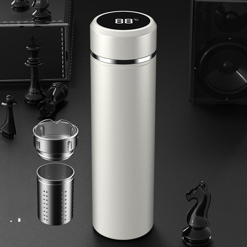 New 316 Stainless Steel Vacuum Cup Convenient Intelligent Temperature Display Water Cup Business Office Tea Water Separation Gift Cup