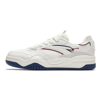 Wave Shoes Fabric Synthetic Leather Nubuck Non-Slip Low-Top Skate Shoes Women Sneaker Ivory-White Dark-Blue 922348003-56