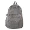 Schoolbag New Schoolbag Female College Student Korean Lazy Style Backpack High School Student Schoolbag Solid Color Retro Canvas Backpack