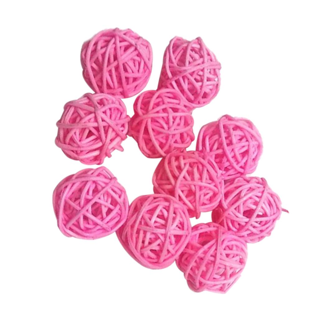 

10Pcs Rattan Balls for Birthday and Nursery Decor, 3cm Orbs for Hanging