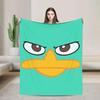 Perry das Schnabeltier Halloween Decke Weiche Winterbettwäsche Überwurf für Studentenzimmer Sofabettbezug Modischer Langlebiger Bettüberwurf