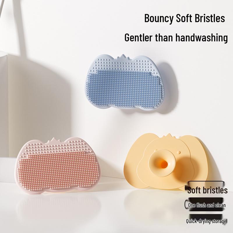 Silicone Baby Shampoo Sponge for Newborn Bath