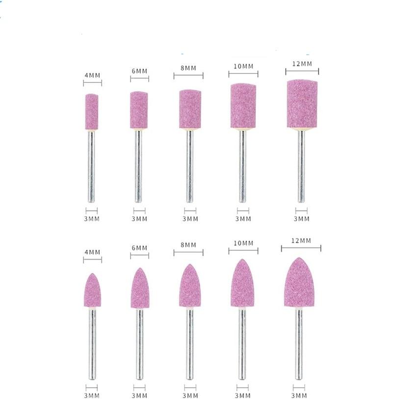 12pcs Grinding Stone Set Shank, Sanding Drill Bit for Rotary Tool Flap Wheel for Grinding, Polishing, Deburring Ferrous Metal