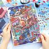 4sheets/bag Today's Business Series Aquarium Theme 2.5D PET Diorama Stickers For Scrapbooking DIY Frame Collage Decoration