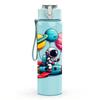 1PC Spaceman Play Toy Planet Cartoon Print 750ml Color Plastic Sports Water Bottle Leakproof Flip Straw Lid Suitable for Sports Office Home Use