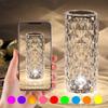 Modern and Elegant Crystal Light for Table and Bedroom, with Touch Control and Adjustable Rose Light, Diamond Projection Included