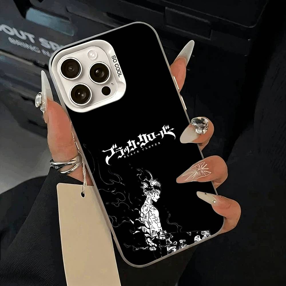 Black Clover Phone Case For IPhone 17 Air 16 15 14 13 12 11 Pro Max White Sliver Hard Cover