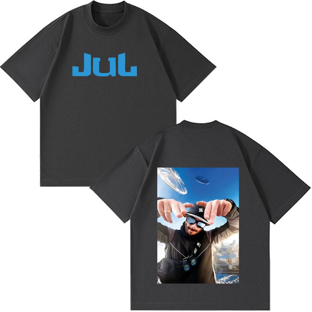 Rapper Jul Fashion Print Tshirt Unisex Unisex Hip Hop Fashion Tshirt Cotton Vintage Shortsleeved Oversized Tshirts Streetwear