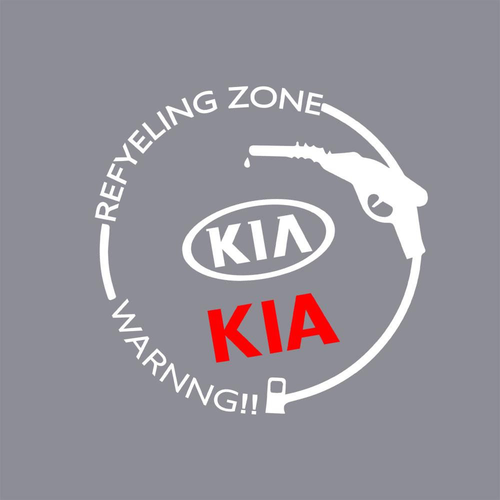 

Car Logo Fuel Cap Badge Sticker Styling Decal Car Accessories For Kia Rio Soul Seltos Forte K5 K3 Niro Sorento Stinger Sportage білий