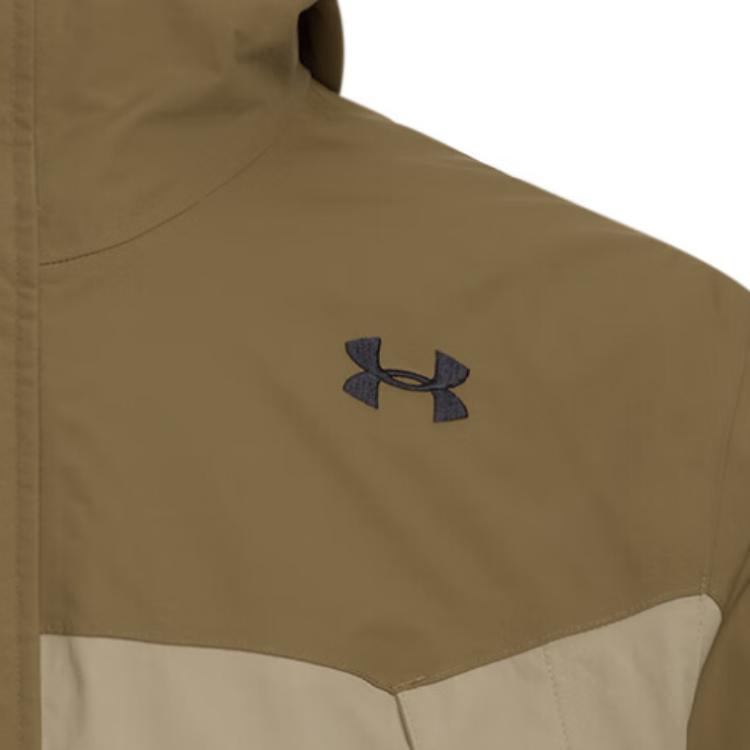 Under Armour Hooded Warm Comfortable Loose Jacket Men Jacket Coyote-Brown 6001977-498