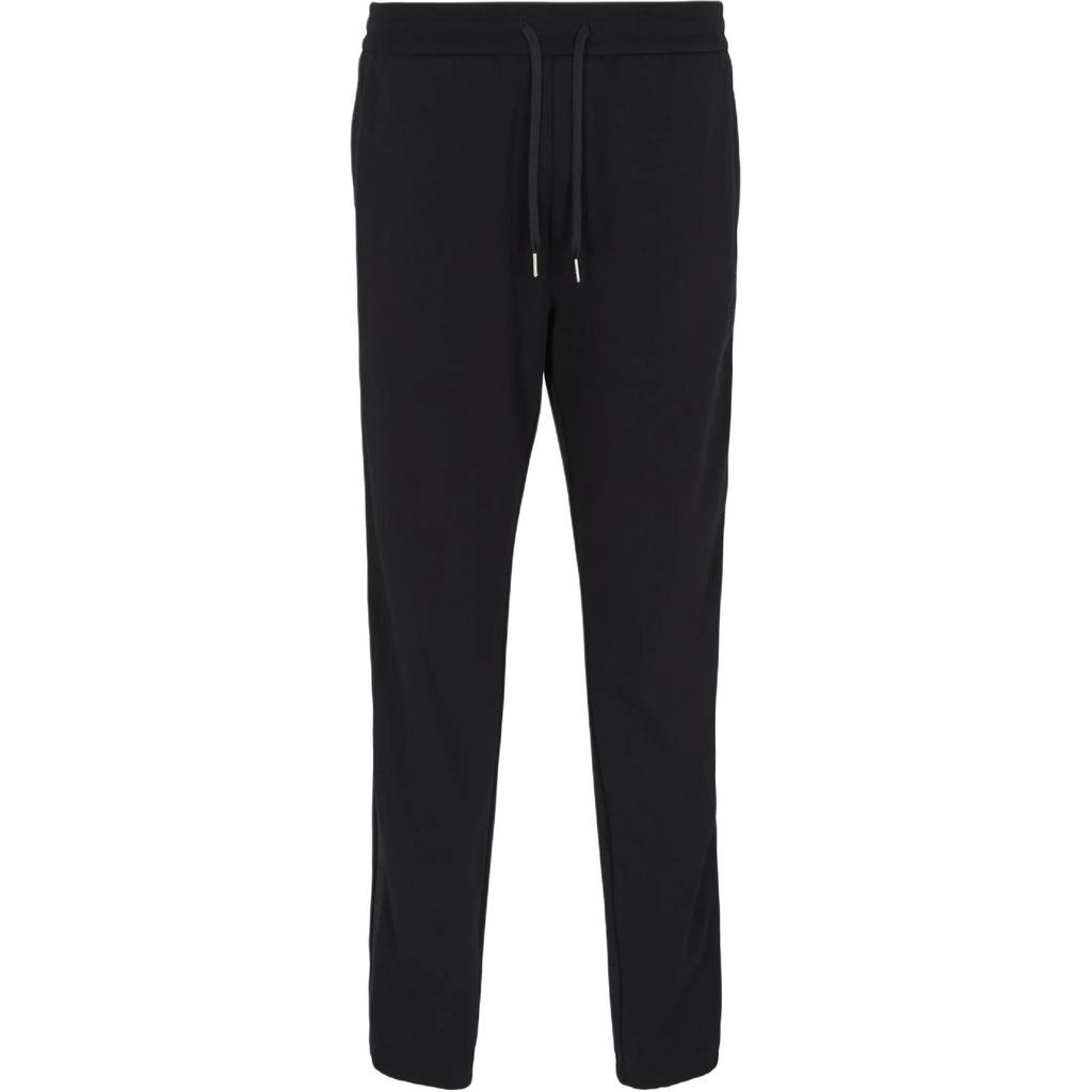 Armani Exchange SS24 ASV Series Solid Color Logo Printed Drawstring Loose Fit Jogger Pants Men Bottoms Black 6DZPLC-ZJNNZ-1200