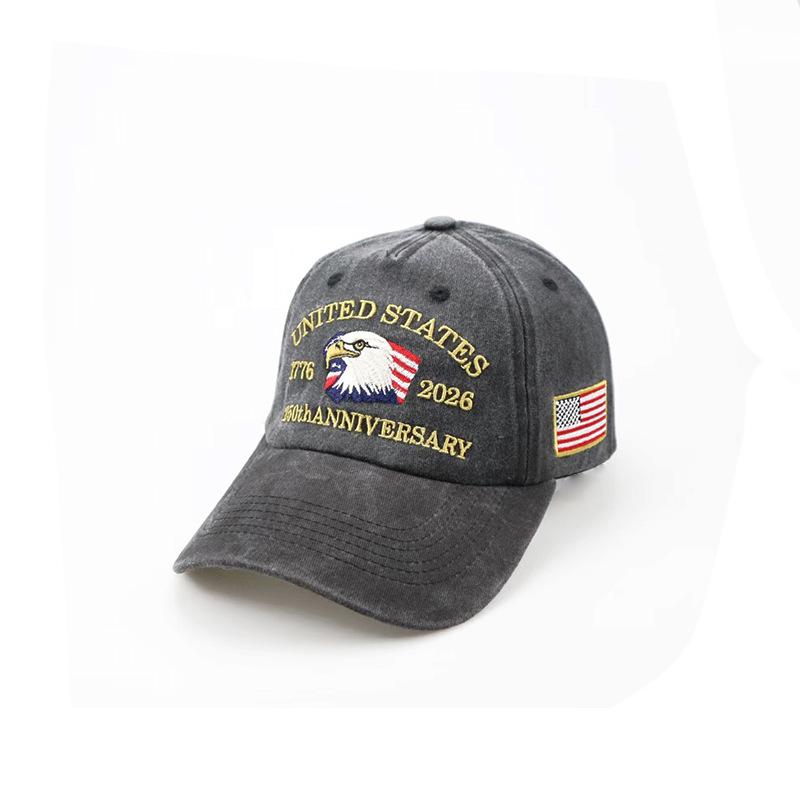 

Baseball Cap Mid-Profile Embroidered Cap American Flag Hat Structured Eagle Cap For Everyday Use Commemorative Events Outdoor чёрный