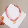 Natural Crystal Strawberry Crystal Pearl Bracelet. Bangles Women Fashion Jewelry Accessories Gift
