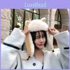 Sweet Cute Winter Warm Plush Lei Feng Hat For Women With Fox Ears Design