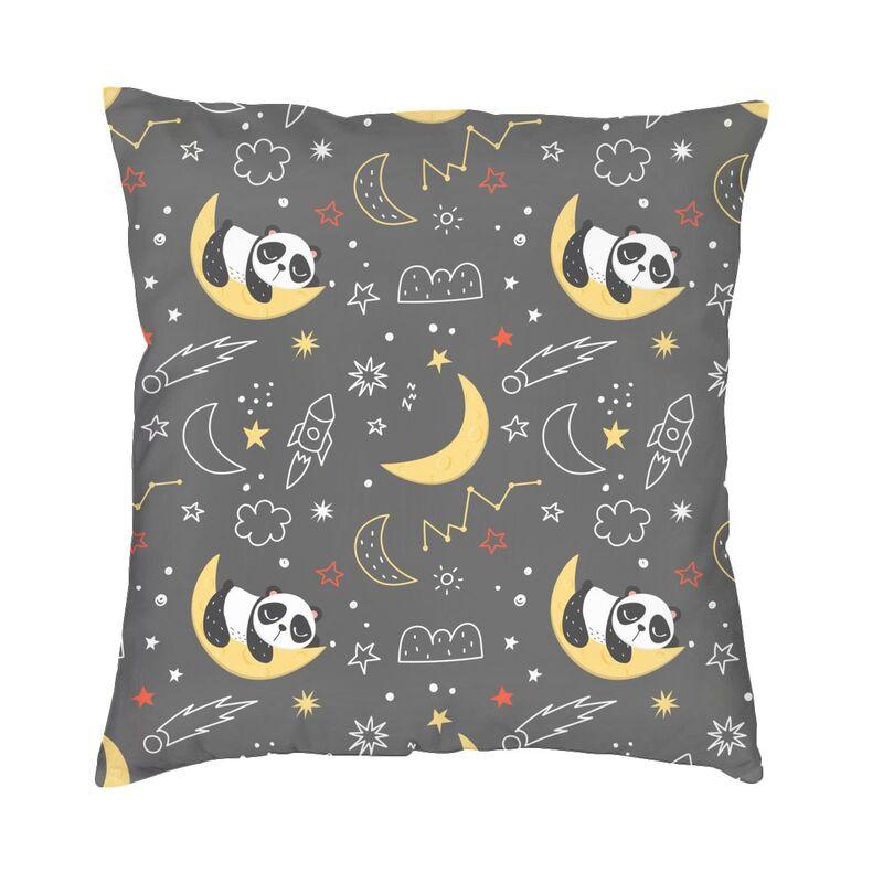 Kawaii Panda Bear Patterns Cushion Cover Sofa Home Decor Animal Cartoon Square Throw Pillow Case 45X45